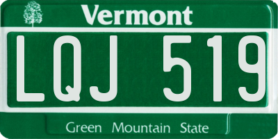 VT license plate LQJ519