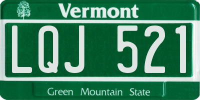 VT license plate LQJ521