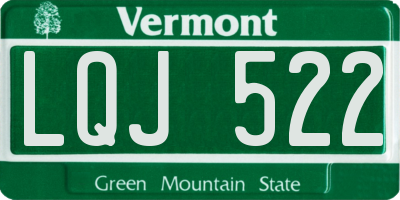 VT license plate LQJ522