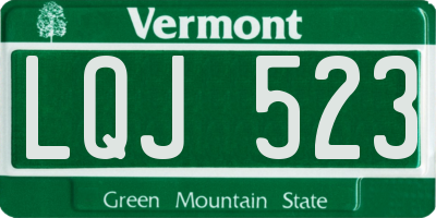 VT license plate LQJ523