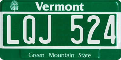 VT license plate LQJ524