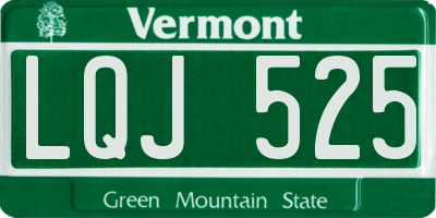 VT license plate LQJ525