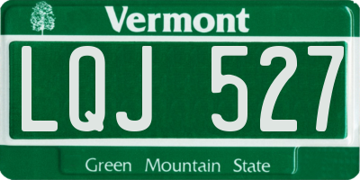 VT license plate LQJ527