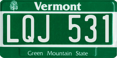 VT license plate LQJ531
