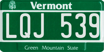 VT license plate LQJ539