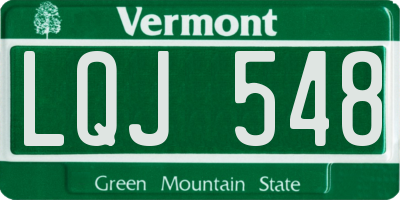 VT license plate LQJ548