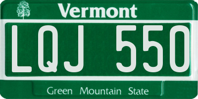 VT license plate LQJ550