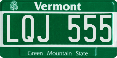 VT license plate LQJ555