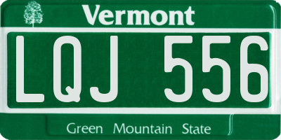 VT license plate LQJ556