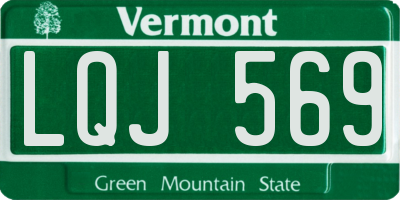 VT license plate LQJ569