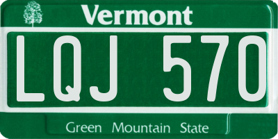VT license plate LQJ570