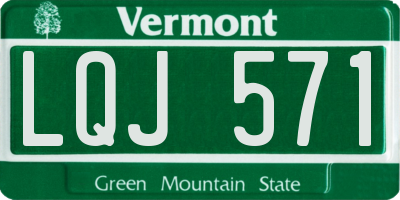 VT license plate LQJ571