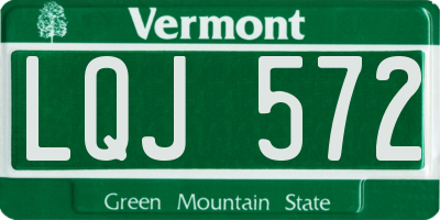 VT license plate LQJ572