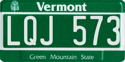 VT license plate LQJ573