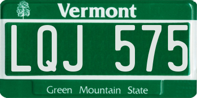 VT license plate LQJ575