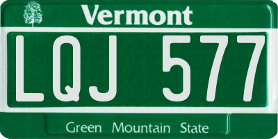 VT license plate LQJ577