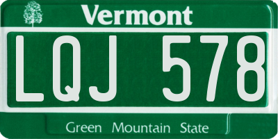VT license plate LQJ578