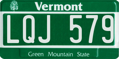 VT license plate LQJ579