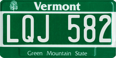 VT license plate LQJ582