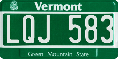 VT license plate LQJ583