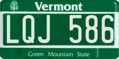 VT license plate LQJ586