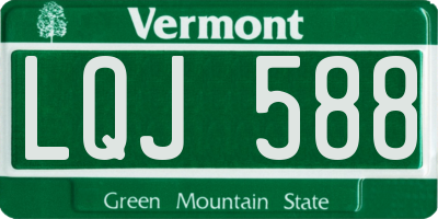 VT license plate LQJ588