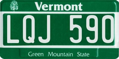 VT license plate LQJ590