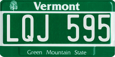 VT license plate LQJ595