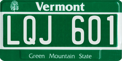 VT license plate LQJ601