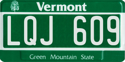 VT license plate LQJ609