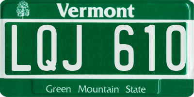 VT license plate LQJ610