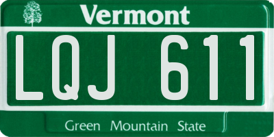VT license plate LQJ611