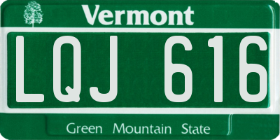 VT license plate LQJ616