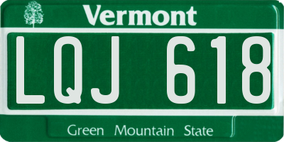 VT license plate LQJ618