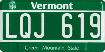 VT license plate LQJ619
