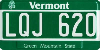 VT license plate LQJ620
