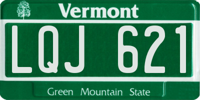 VT license plate LQJ621