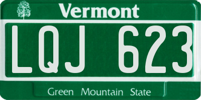 VT license plate LQJ623