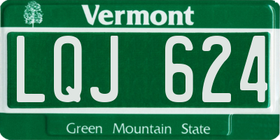 VT license plate LQJ624