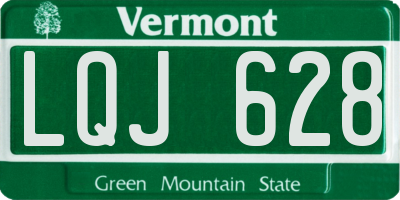 VT license plate LQJ628
