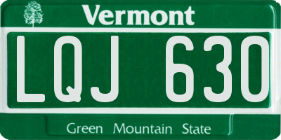 VT license plate LQJ630