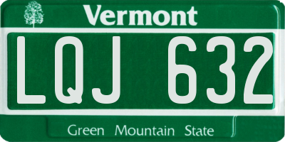 VT license plate LQJ632