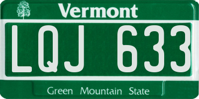 VT license plate LQJ633