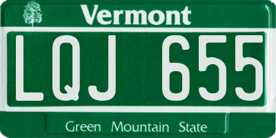 VT license plate LQJ655