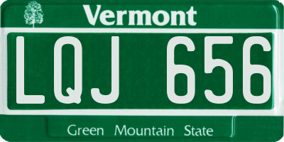 VT license plate LQJ656