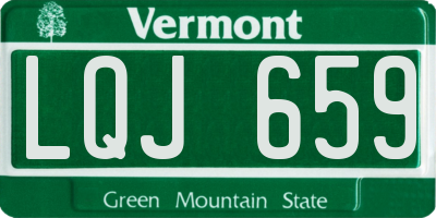 VT license plate LQJ659