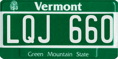 VT license plate LQJ660