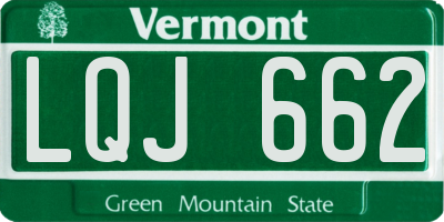 VT license plate LQJ662