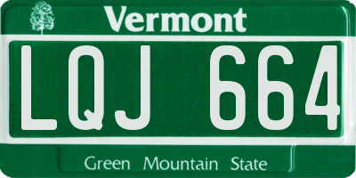 VT license plate LQJ664