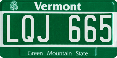 VT license plate LQJ665